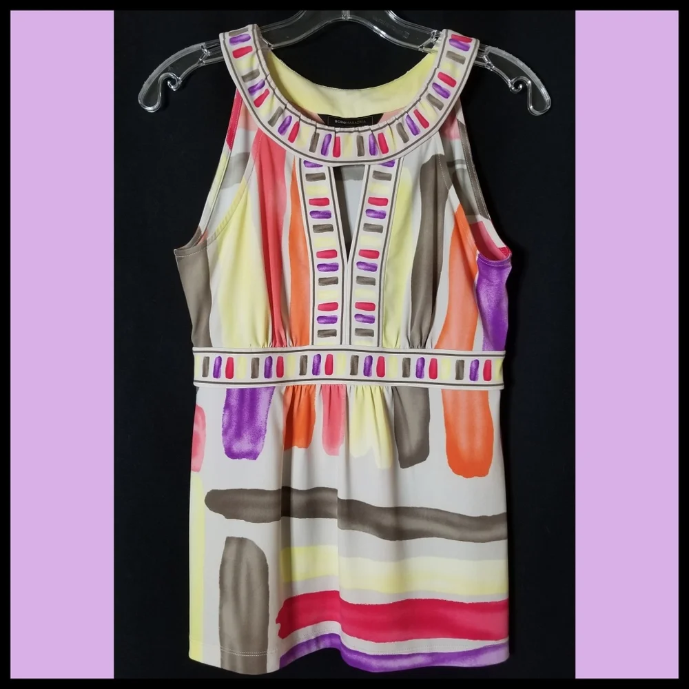 BCBG*Brush Stroke Tank/Halter Top - Picture 4 of 7